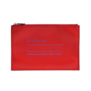 Givenchy Women's Leather Avenue George Pouch Handbag Red